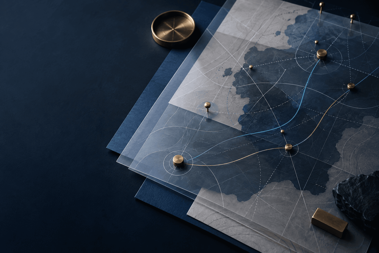 Strategic map showing connected growth decisions